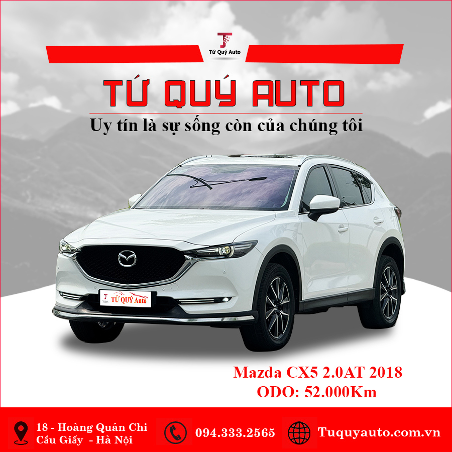 Xe Mazda CX5 2.0 AT 2018 - Trắng
