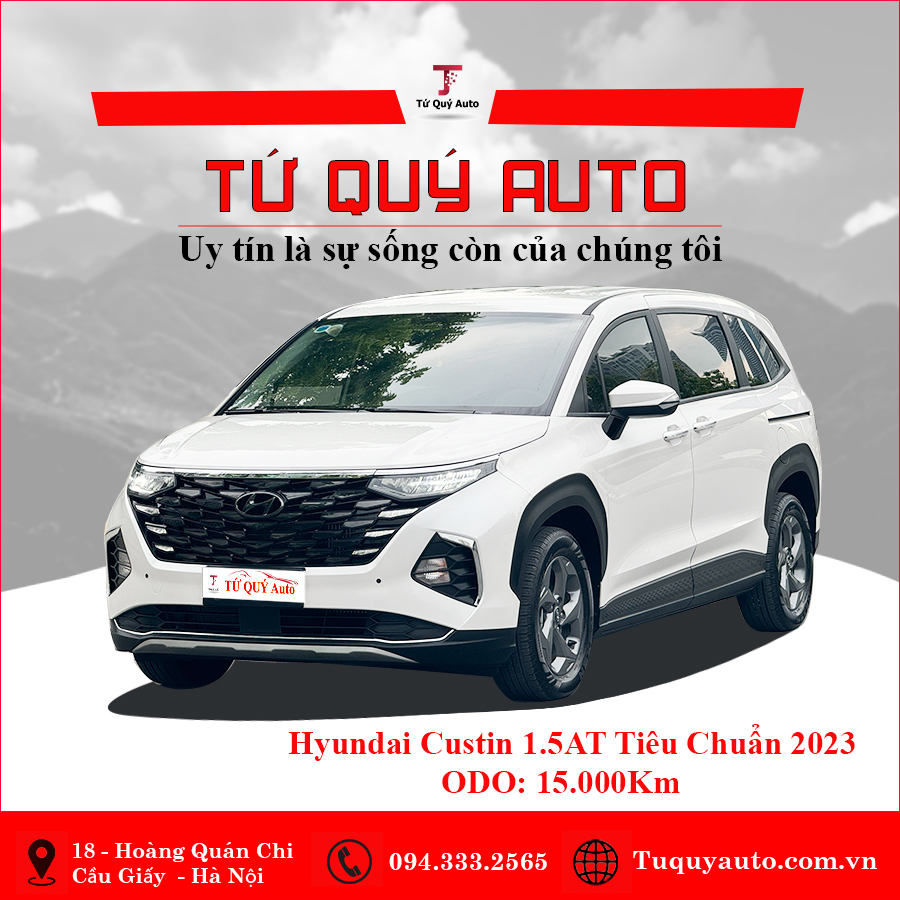 Xe Hyundai Custin Tiêu Chuẩn 1.5T 2023 - Trắng