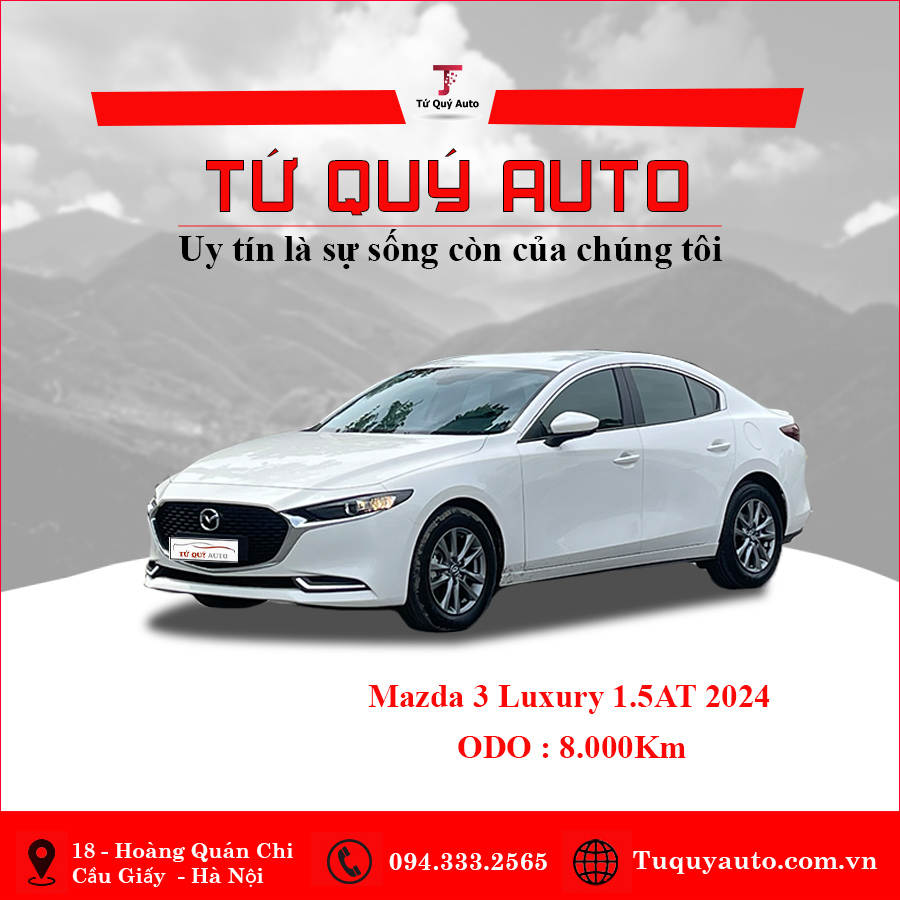 Xe Mazda 3 1.5L Luxury 2024 - Trắng