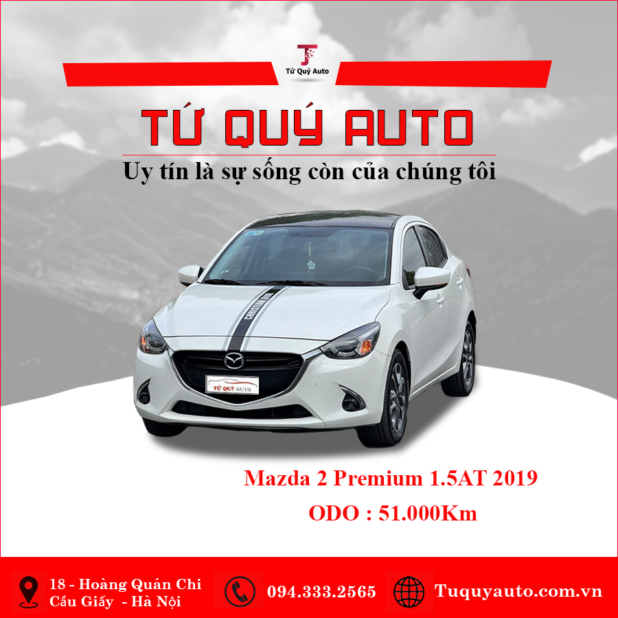 Xe Mazda 2 Premium 1.5AT 2019 - Trắng