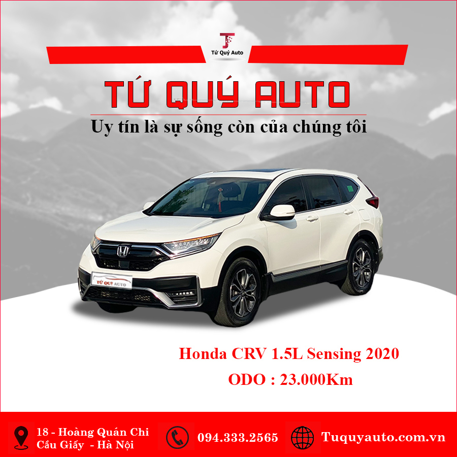 Xe Honda CRV 1.5L Sensing 2020 - Trắng