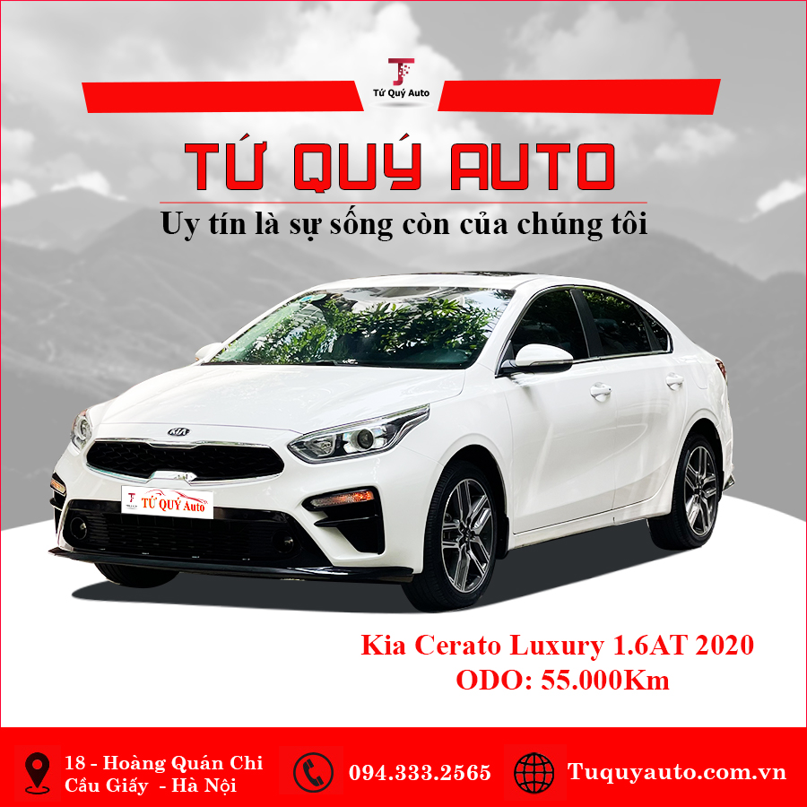 Xe Kia Cerato 1.6 AT Luxury 2020 - Trắng