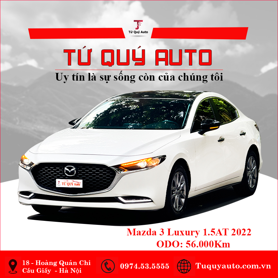 Xe Mazda 3 1.5L Luxury 2022 - Trắng