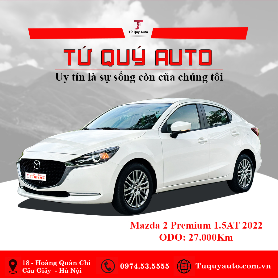 Xe Mazda 2 Premium 2022 - Trắng