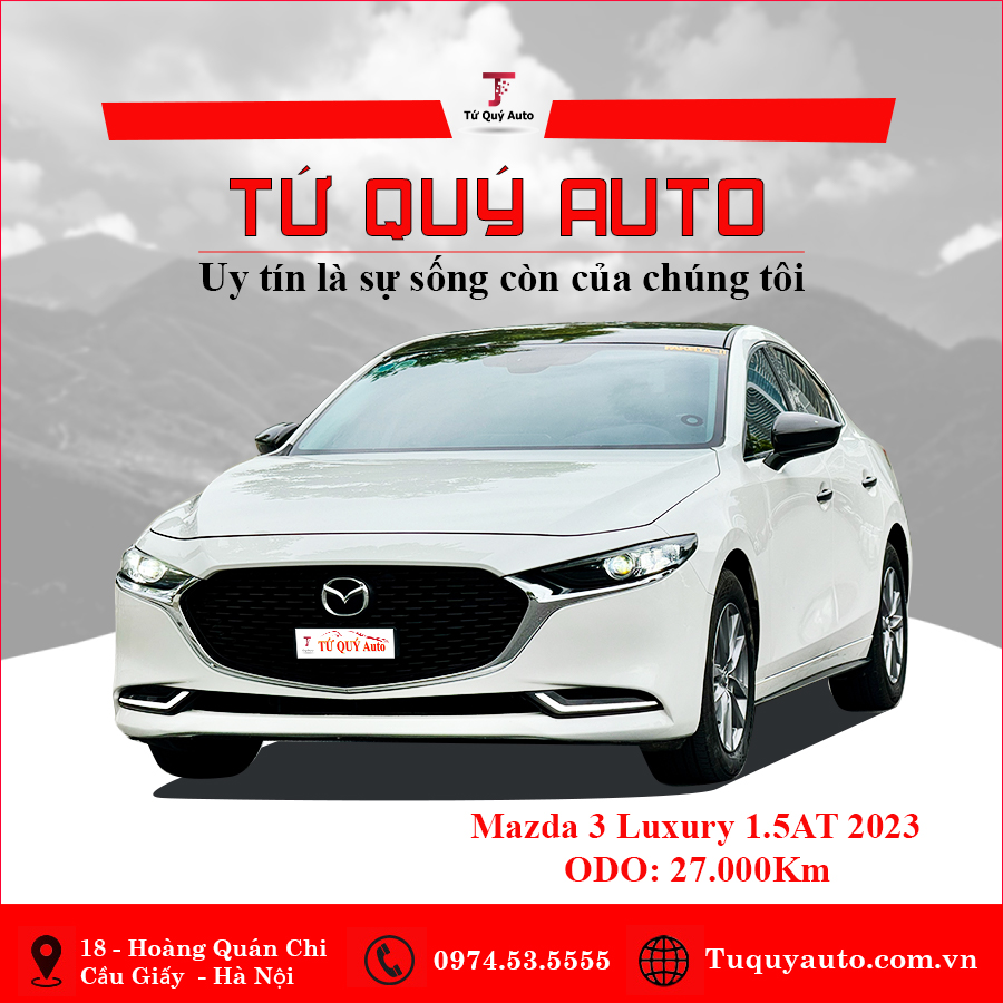 Xe Mazda 3 1.5L Luxury 2023 - Trắng