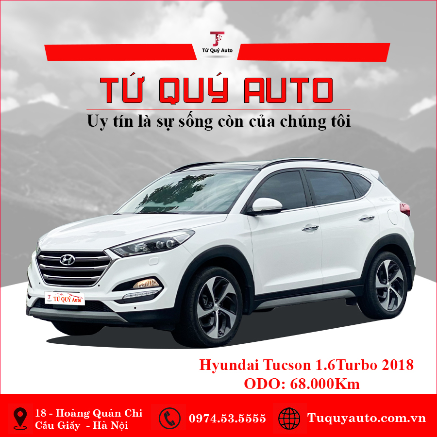 Xe Hyundai Tucson 1.6 AT Turbo 2018 - Trắng