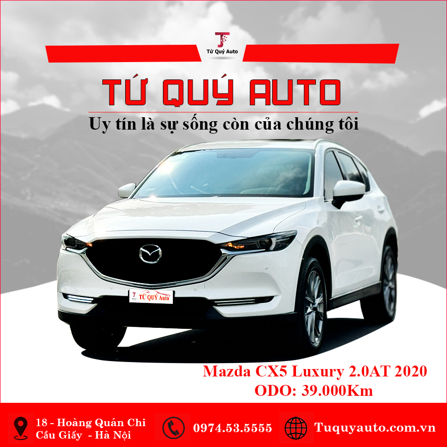 Xe Mazda CX5 2.0 Luxury 2020 - Trắng