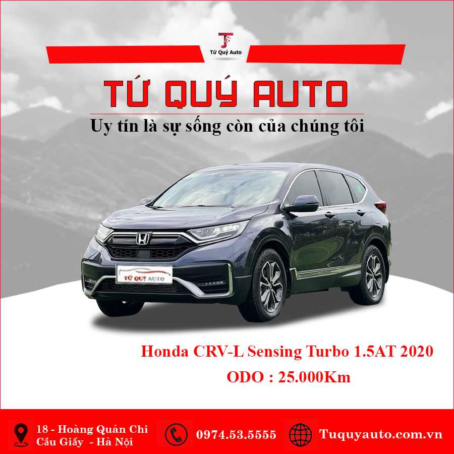 Xe Honda CRV 1.5L Sensing 2020 - Xanh Đen