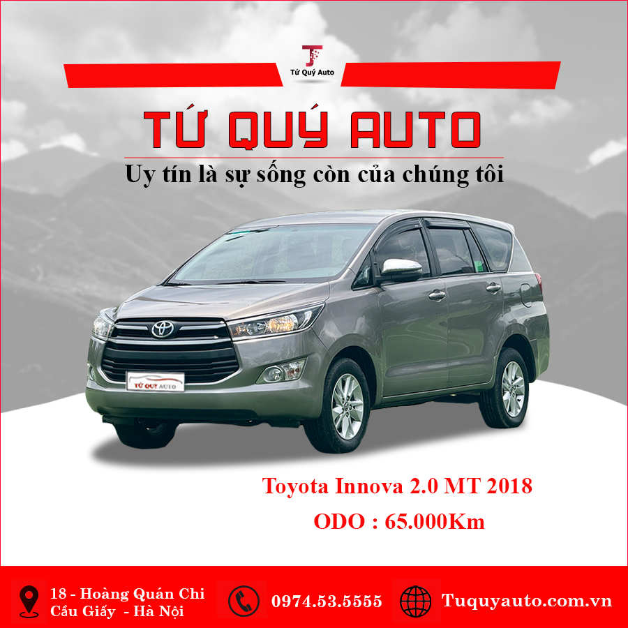 Xe Toyota Innova 2.0E 2018 - Xám