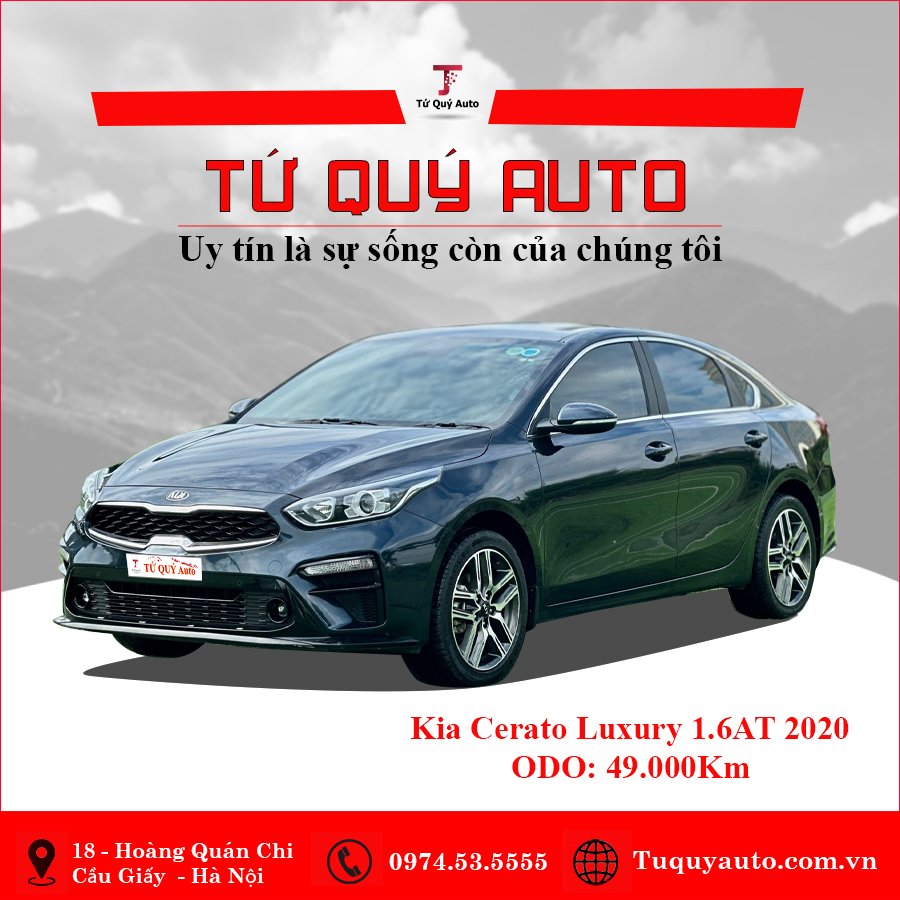 Xe Kia Cerato 1.6 AT Luxury 2020 - Xanh Đen