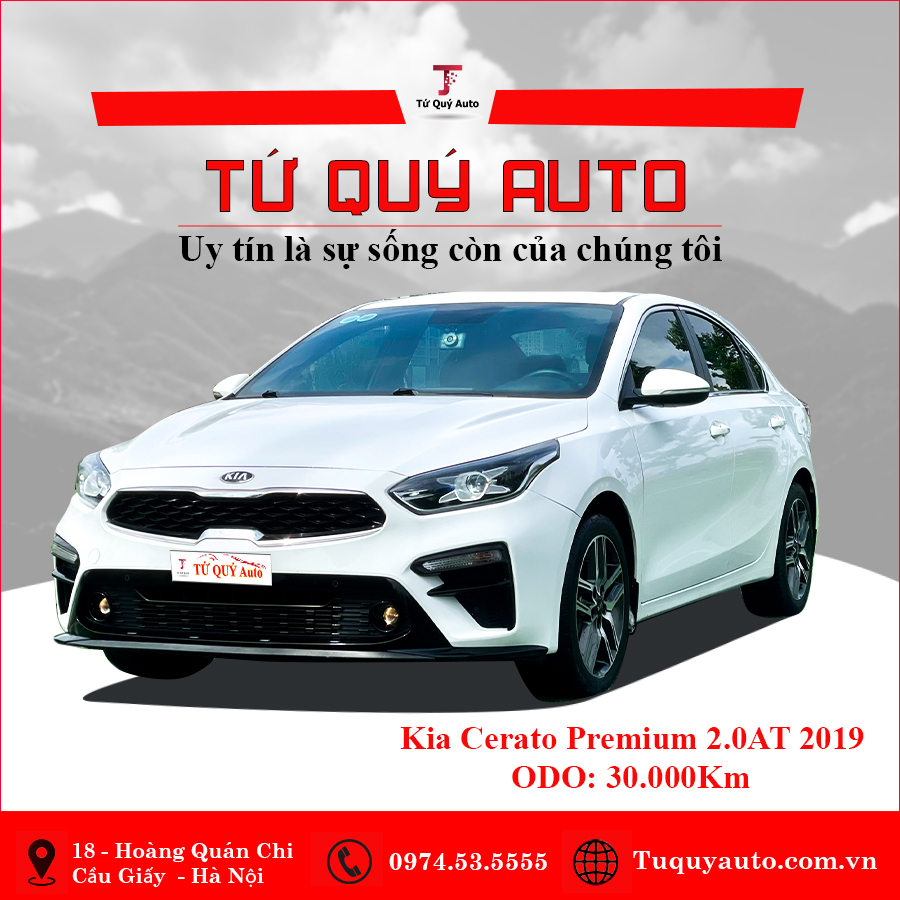 Xe Kia Cerato 2.0 AT Premium 2019 - Trắng