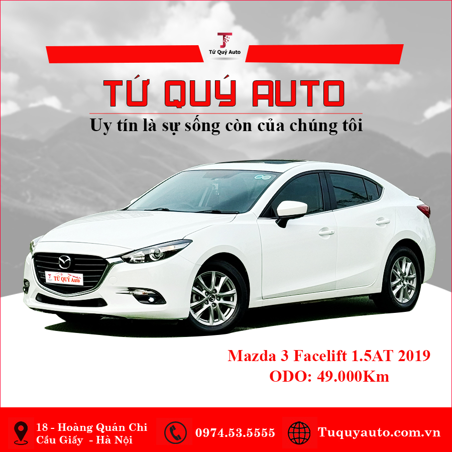 Xe Mazda 3 Sedan 1.5AT 2019 - Trắng