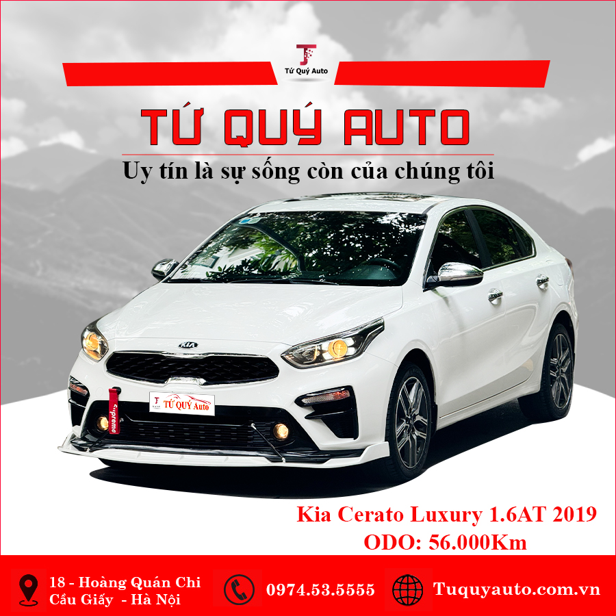 Xe Kia Cerato 1.6 AT Luxury 2019 - Trắng