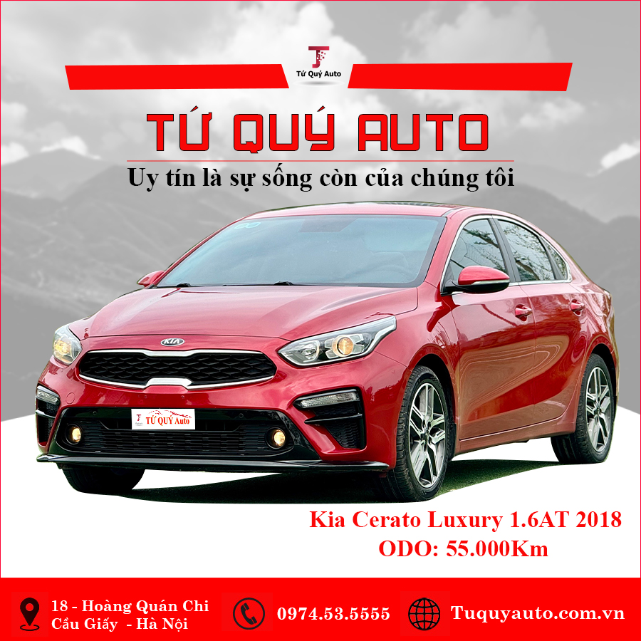 Xe Kia Cerato 1.6 AT Luxury 2018 - Đỏ