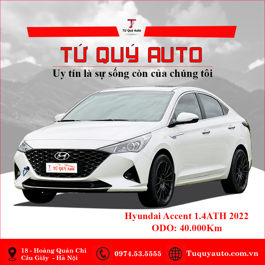 Xe Hyundai Accent 1.4 AT Đặc Biệt 2022 - Trắng