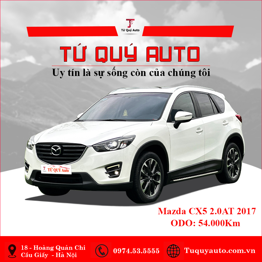 Xe Mazda CX5 2.0 AT 2017 - Trắng