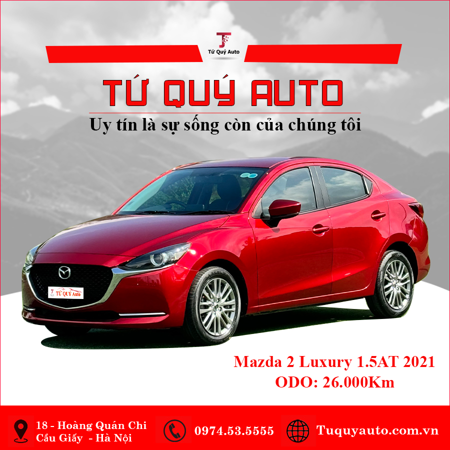 Xe Mazda 2 Luxury 1.5AT 2021 - Đỏ