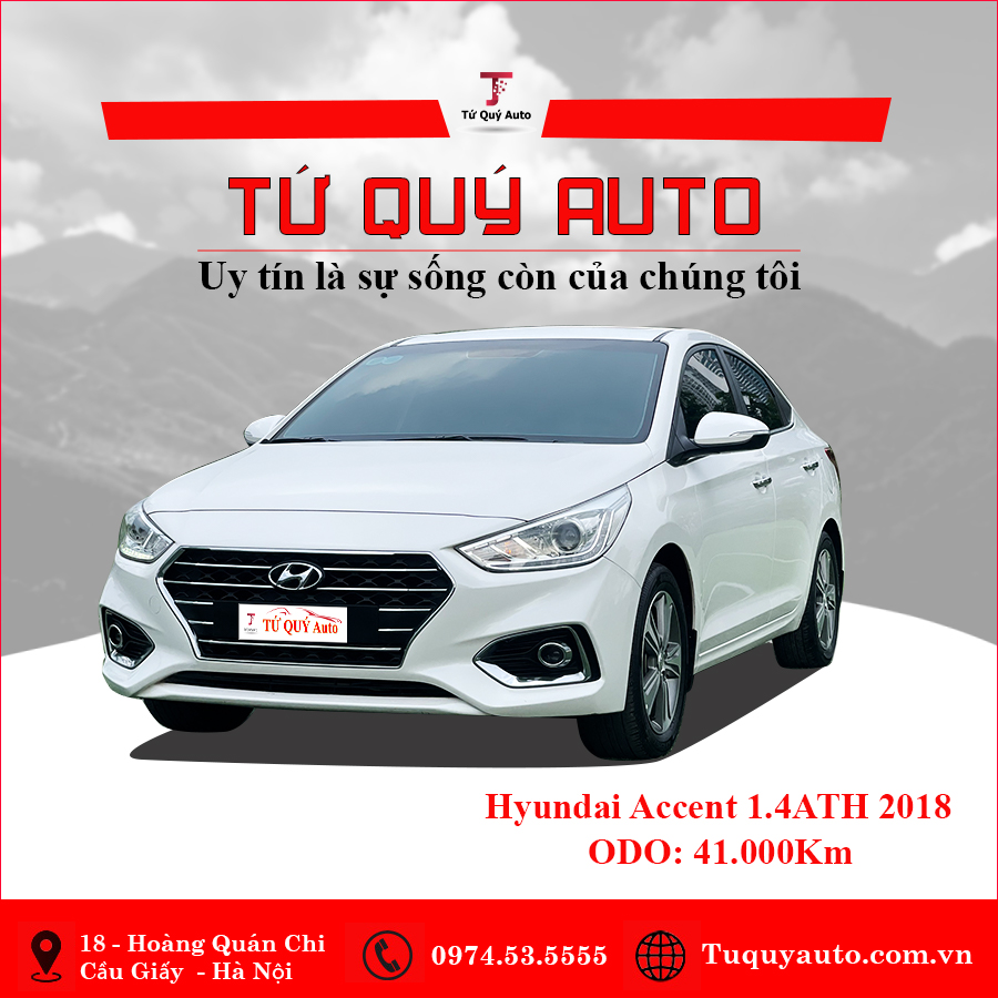 Xe Hyundai Accent 1.4 ATH 2018 - Trắng
