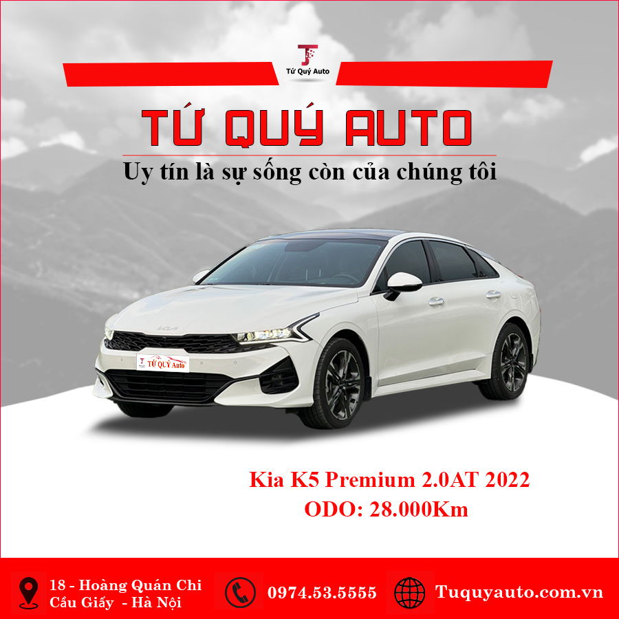 Xe Kia K5 Premium 2.0 AT 2022 - Trắng