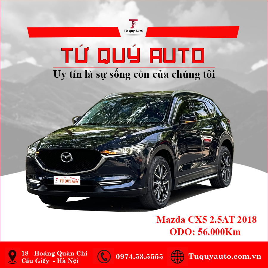 Xe Mazda CX5 2.5 AT 2WD 2018 - Xanh Đen