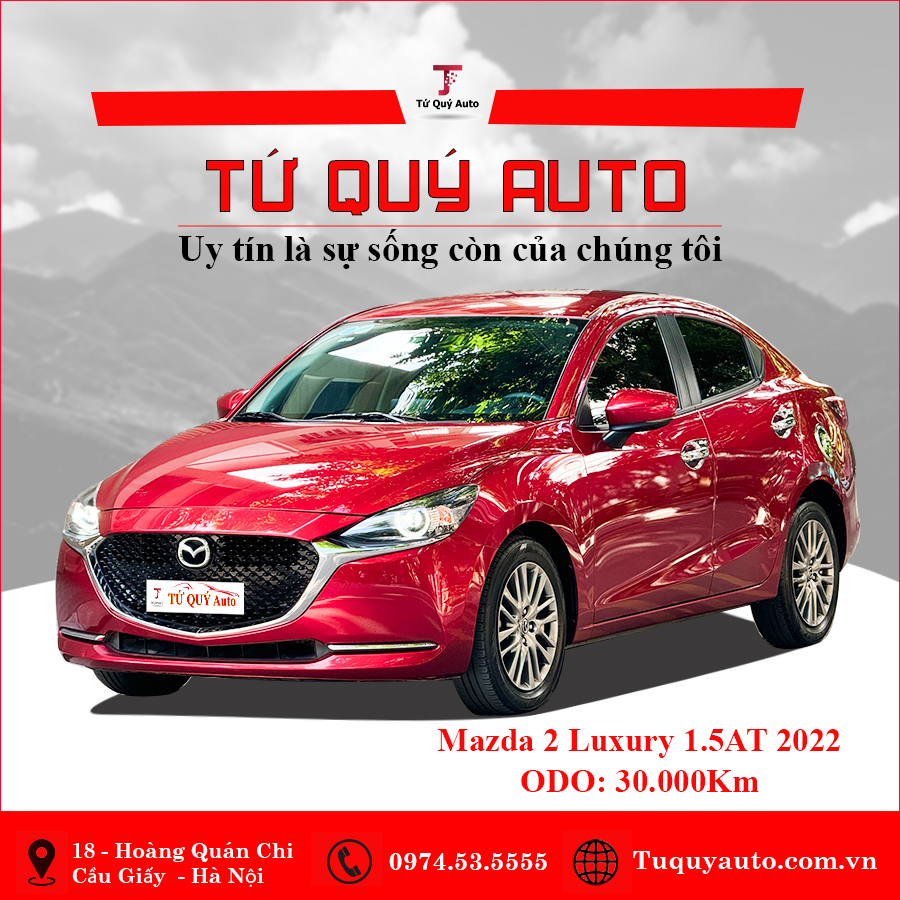 Xe Mazda 2 Luxury 1.5AT 2022 - Đỏ