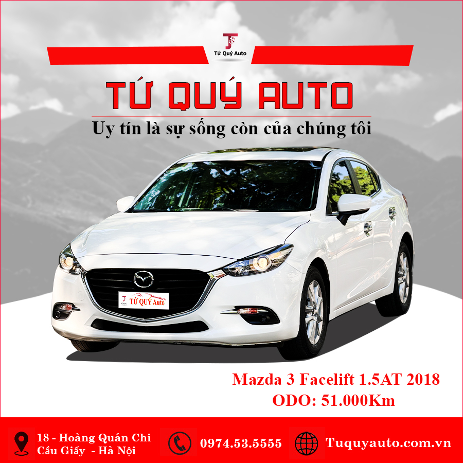 Xe Mazda 3 Sedan 1.5 AT 2018 - Trắng