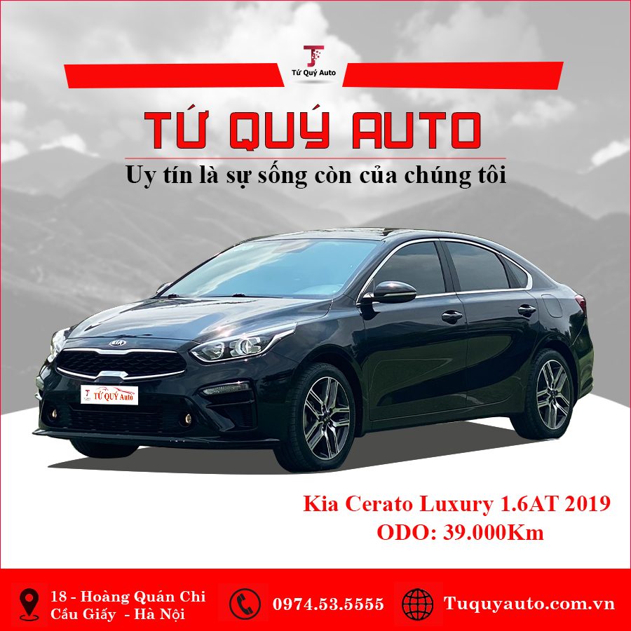 Xe Kia Cerato 1.6 AT Luxury 2019 - Đen