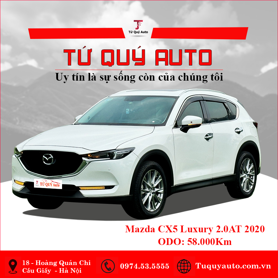 Xe Mazda CX5 2.0 Luxury 2020 - Trắng