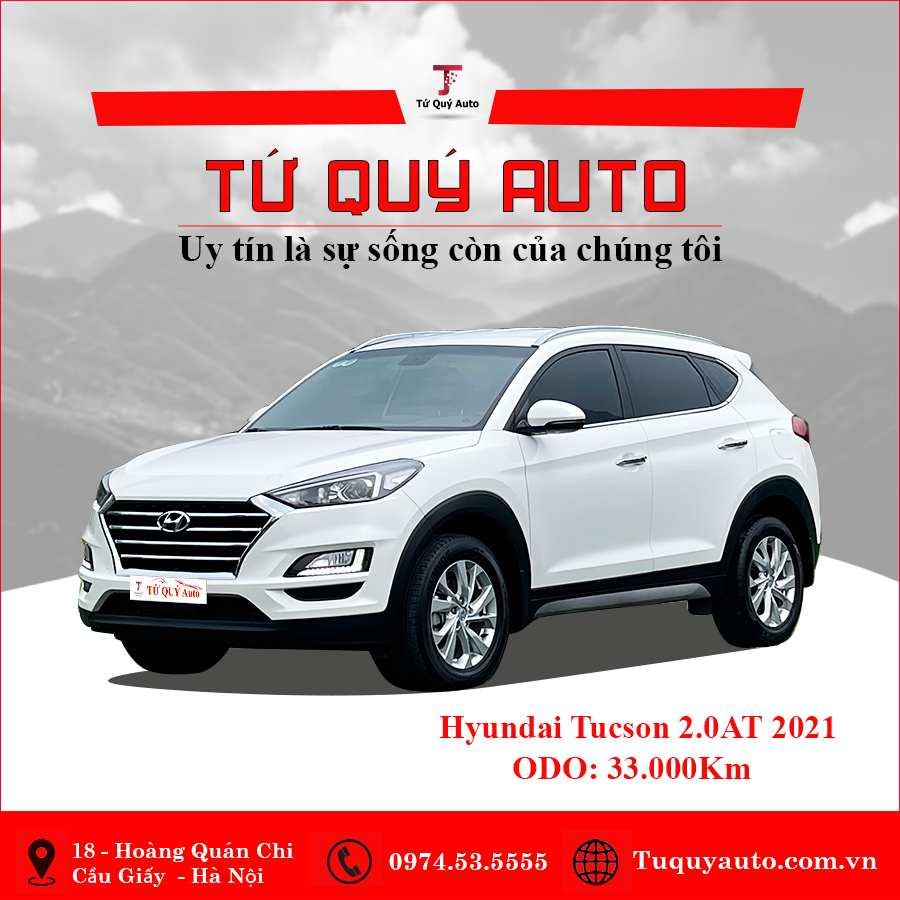 Xe Hyundai Tucson 2.0 AT Tiêu chuẩn 2021 - Trắng