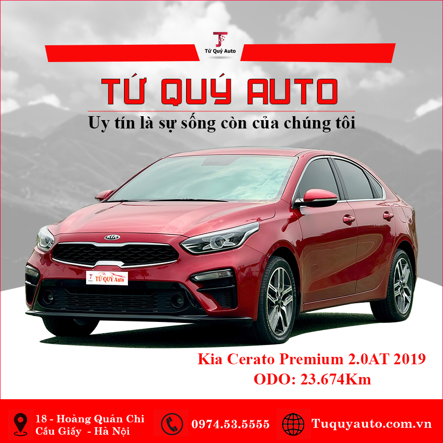 Xe Kia Cerato 2.0 AT Premium 2019 - Đỏ