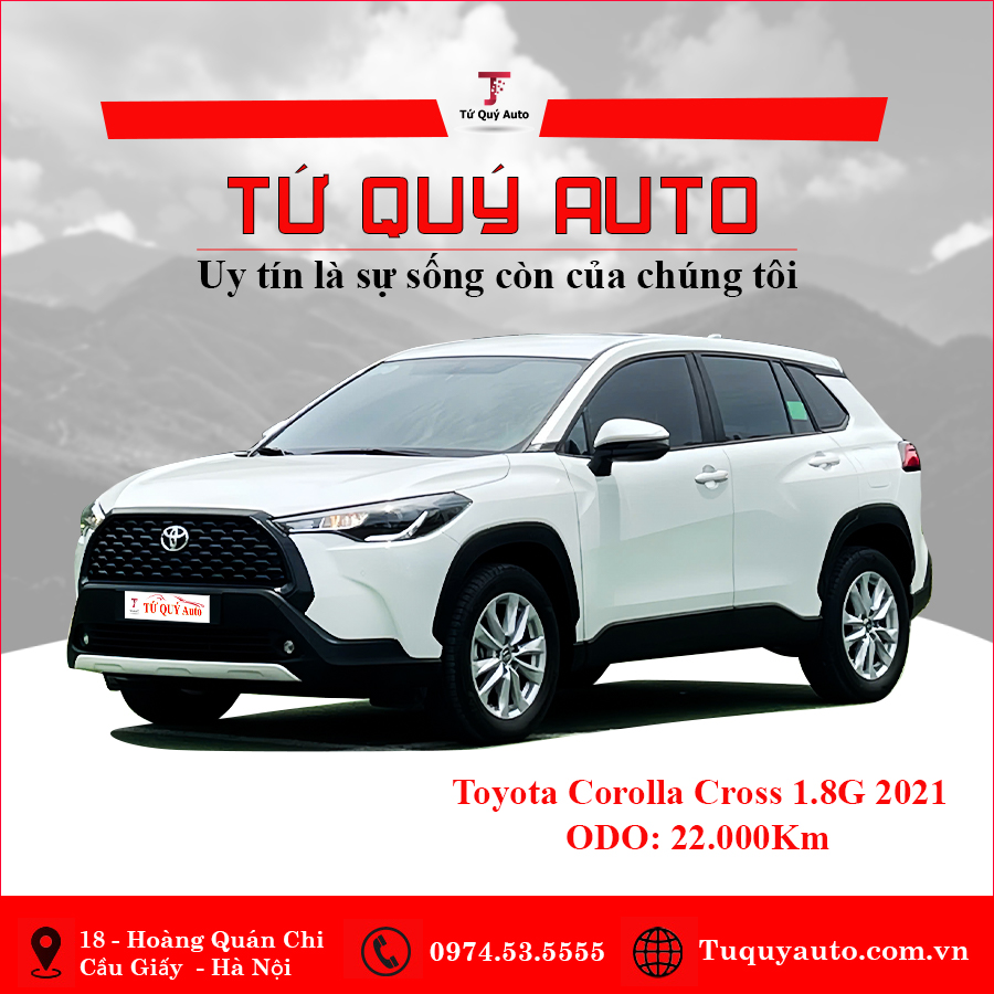 Xe Toyota Corolla Cross 1.8G 2021 - Trắng