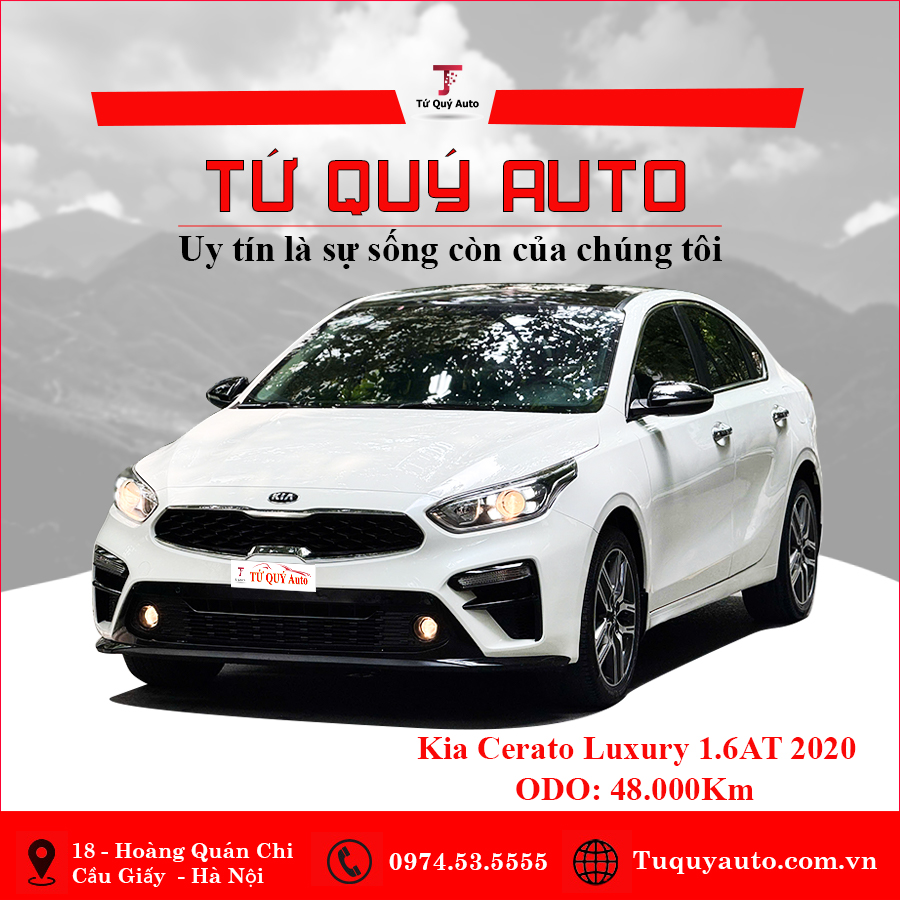 Xe Kia Cerato 1.6 AT Luxury 2020 - Trắng