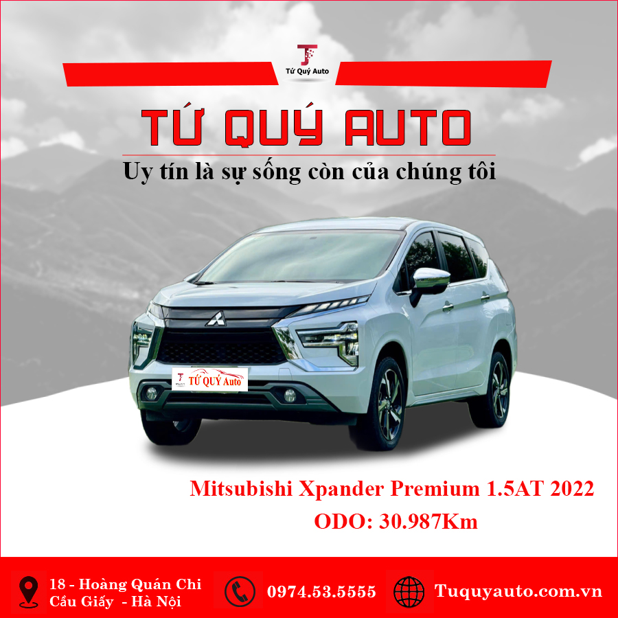 Xe Mitsubishi Xpander Premium 1.5 AT 2022 - Trắng