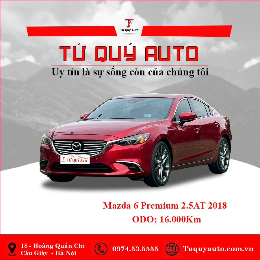 Xe Mazda 6 2.5L Premium 2018 - Đỏ