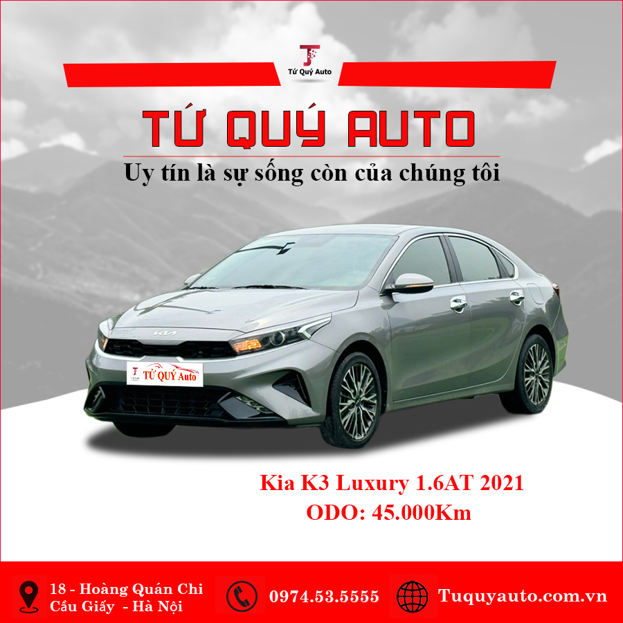 Xe Kia K3 Luxury 1.6 AT 2021 - Xám Grey