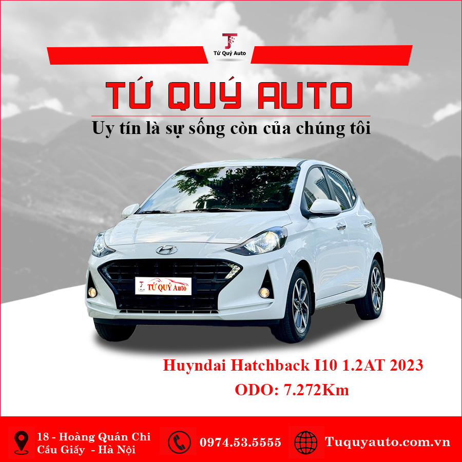 Xe Hyundai i10  Hatchback 1.2 AT 2023 - Trắng