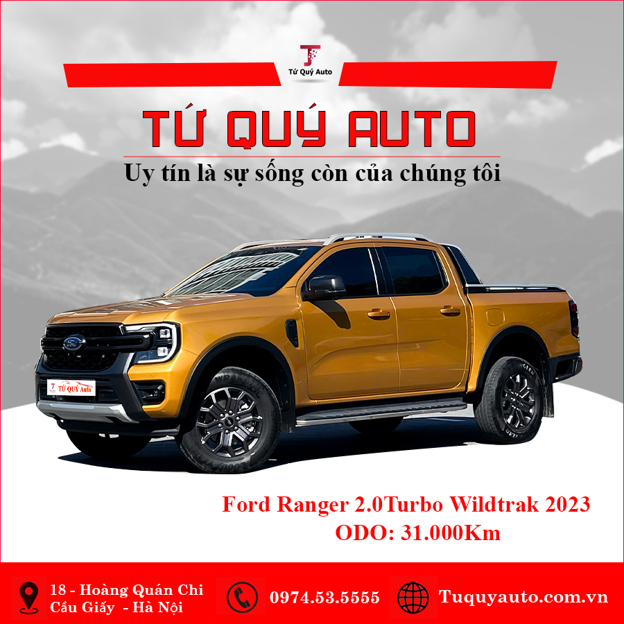 Xe Ford Ranger Wildtrak 2.0L 4x4 AT 2023 - Cam