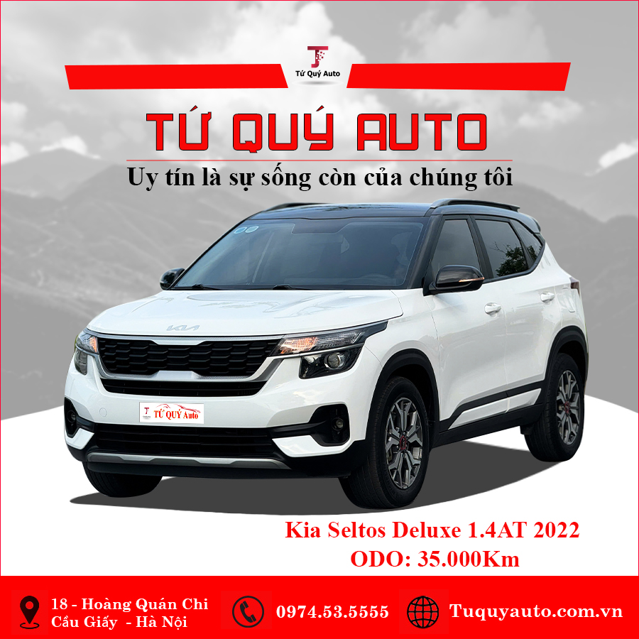 Xe Kia Seltos Deluxe 1.4 AT 2022 - Trắng