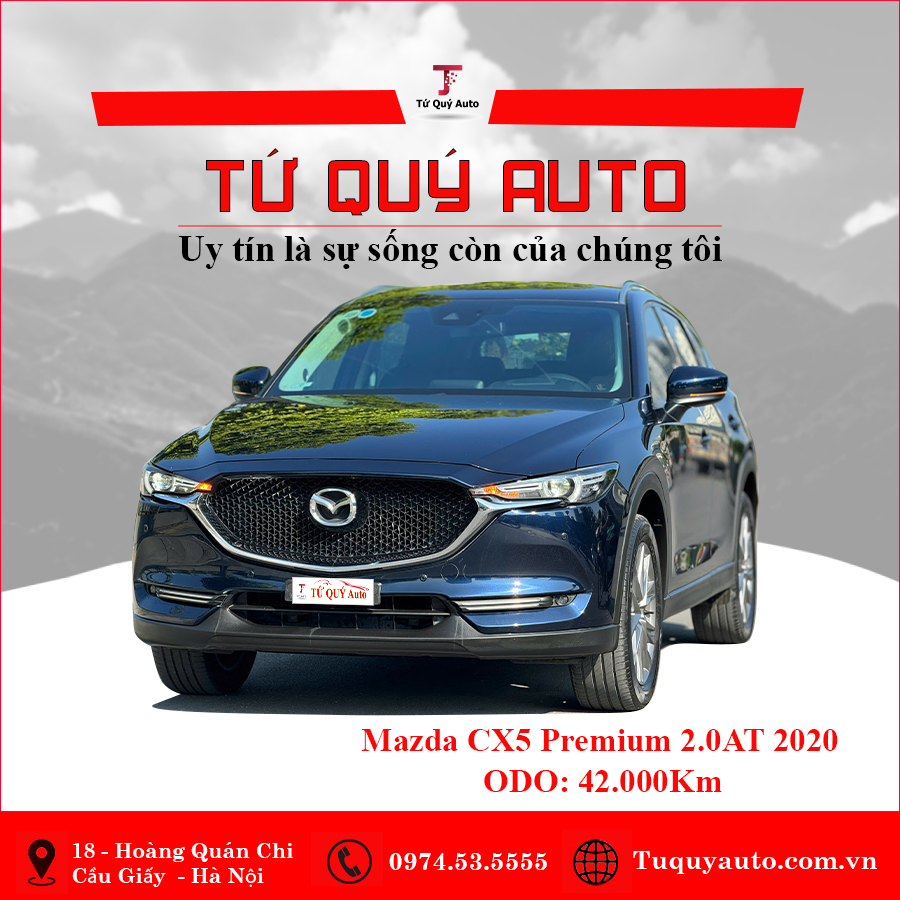 Xe Mazda CX5 2.0 Premium 2020 - Xanh Đen