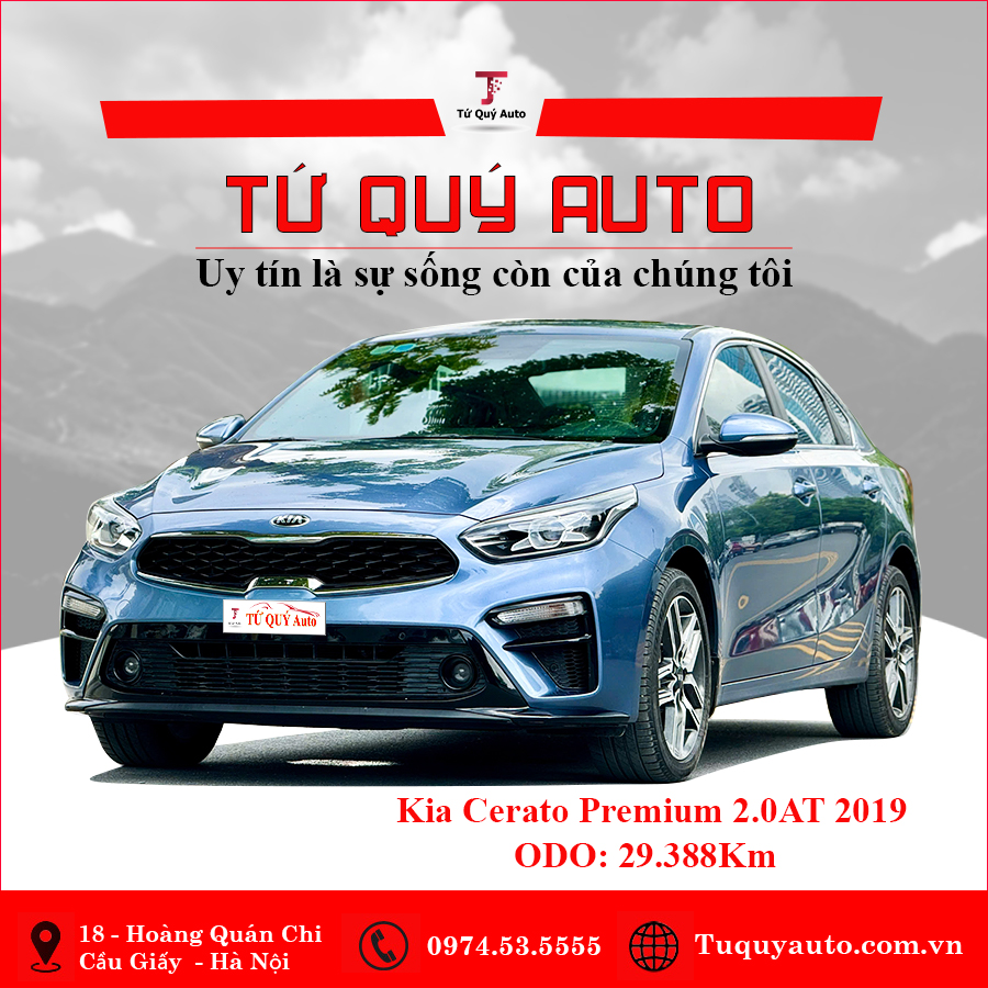 Xe Kia Cerato 2.0 AT Premium 2019 - Xanh Dương