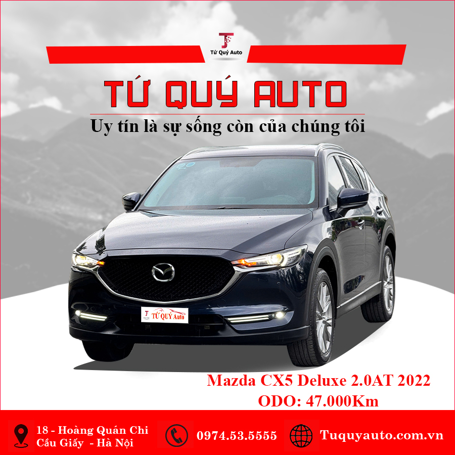 Xe Mazda CX5 Deluxe 2.0 AT 2022 - Xanh Đen