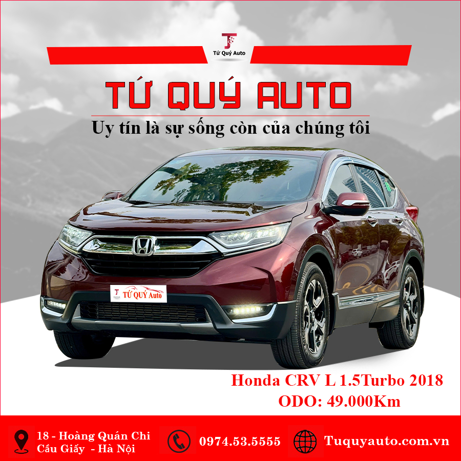 Xe Honda CRV 1.5L Turbo 2018 - Đỏ Mận