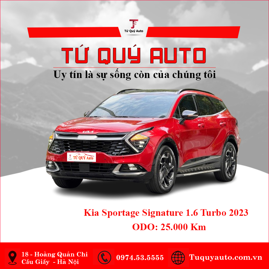 Xe Kia Sportage Signature 1.6T AWD 2023 - Đỏ