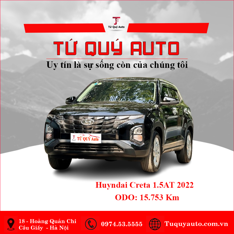 Xe Hyundai Creta Tiêu chuẩn 1.5 AT 2022 - Đen