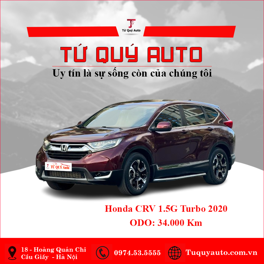 Xe Honda CRV 1.5G Turbo 2020 - Đỏ Mận