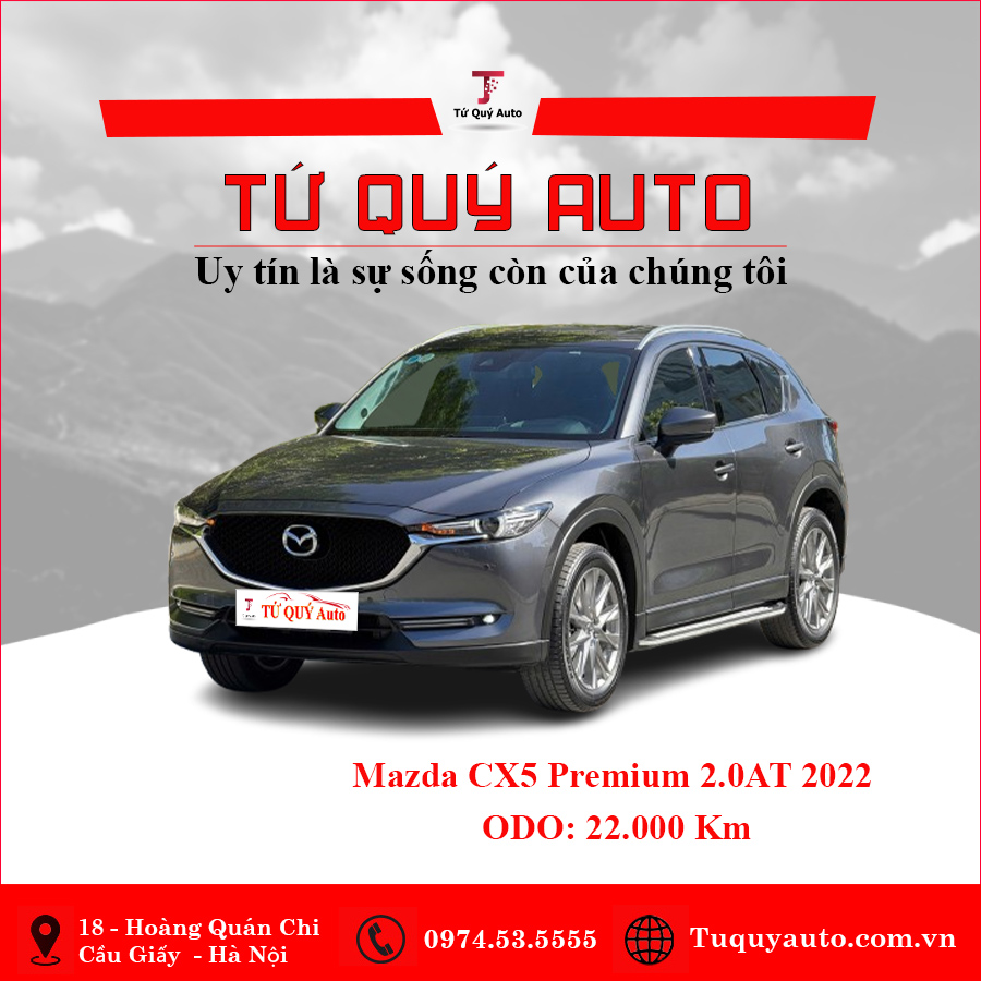 Xe Mazda CX5 Premium 2.0 AT 2022 - Xám