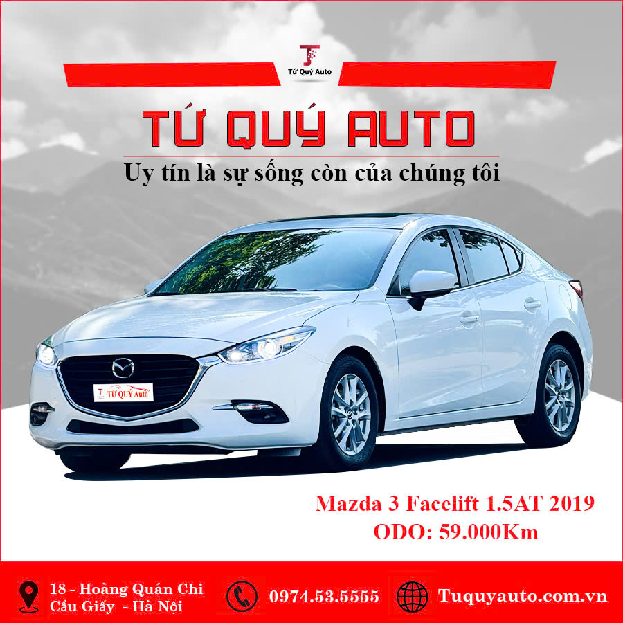 Xe Mazda 3 1.5L Luxury 2019 - Trắng