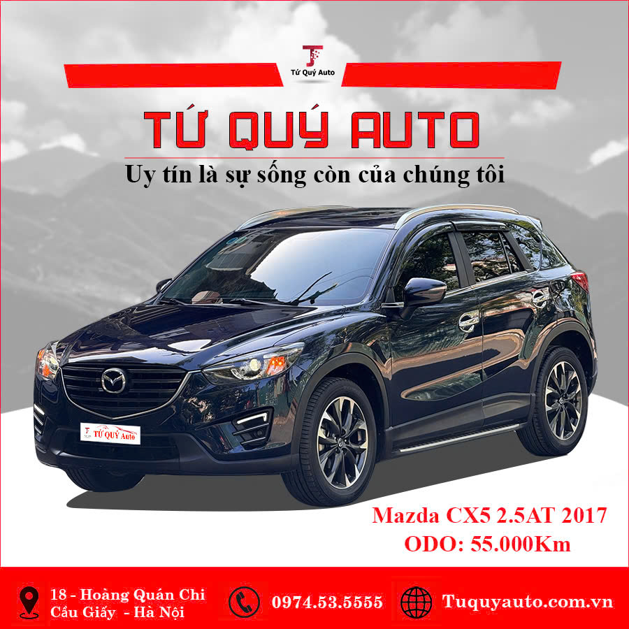 Xe Mazda CX5 2.5 AT 2WD 2017 - Xanh Đen