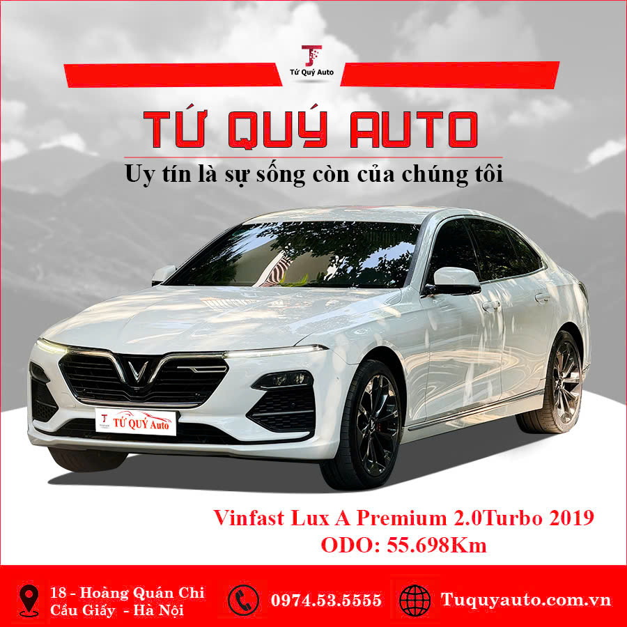 Xe VinFast Lux A 2.0 Premium 2.0 AT 2019 - Trắng