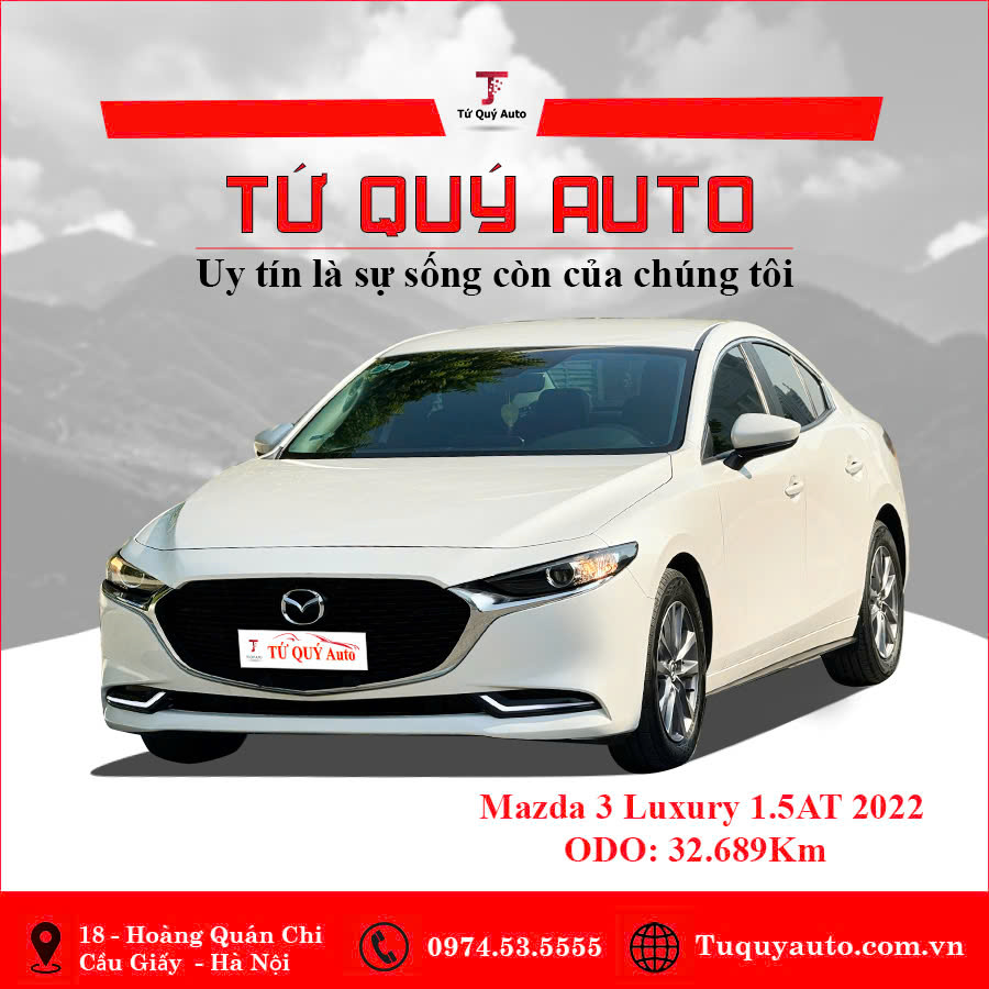 Xe Mazda 3 1.5L Luxury 2022 - Trắng